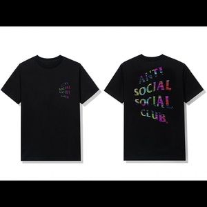 AntiSocialSocialClub Fuzzy Connection Black Tee